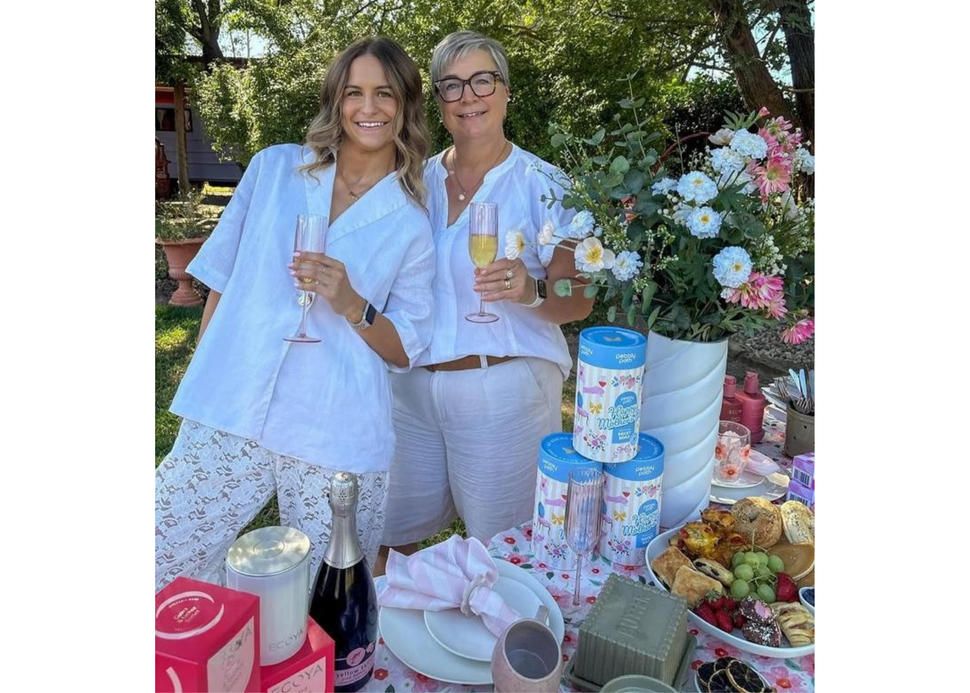 Pebbly Path stockists Gorgeous Giftlines in Roma QLD showing off their spread for Mother's Day gift ideas 2026